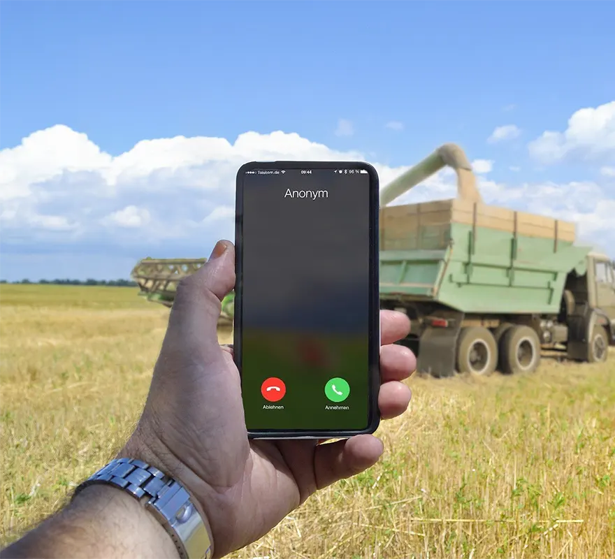 Anruf bei landwirtschaftlichem Betrieb